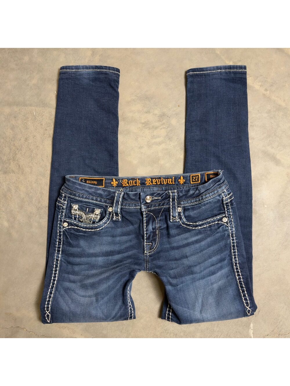 Rock Revival Celeste Skinny Jeans Womens 27 Blue